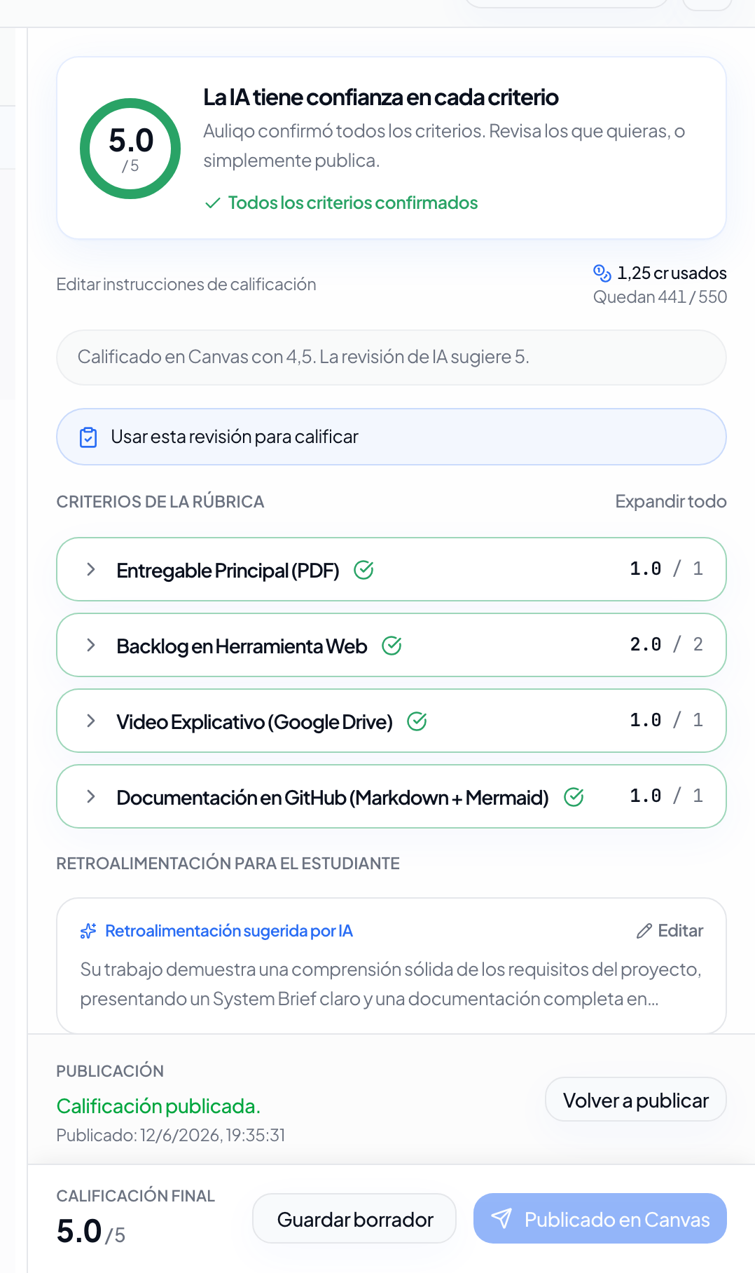 Panel de revision con IA anonimizado