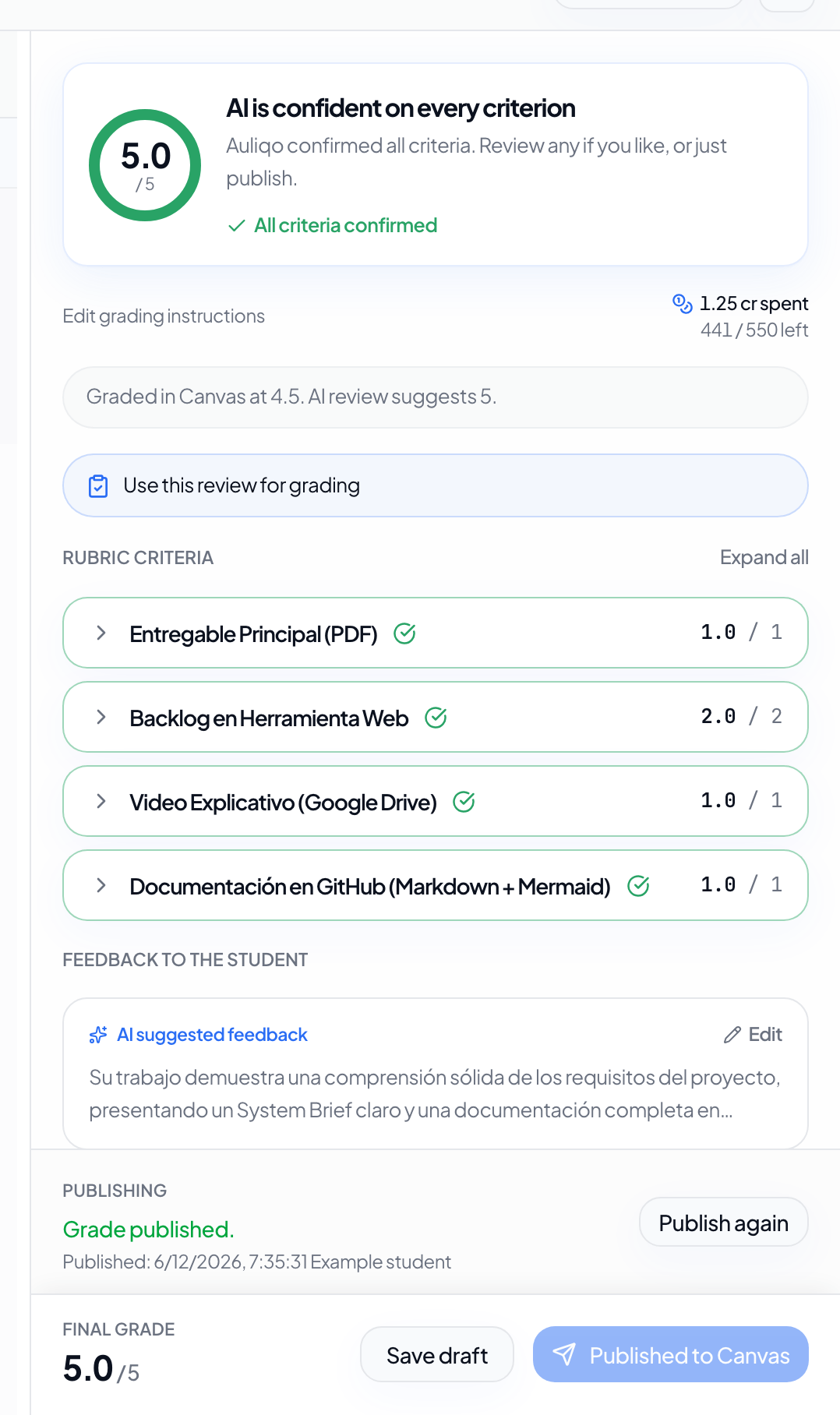 Anonymized AI review panel
